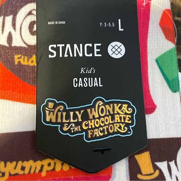 Stance Wonka Bars Crew Sock BRN youth kids size Large 3-5.5 NWT - Picture 5 of 6